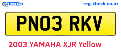 PN03RKV are the vehicle registration plates.