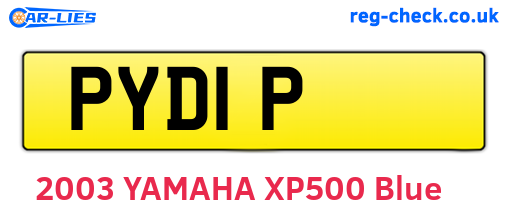PYD1P are the vehicle registration plates.