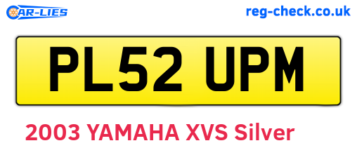 PL52UPM are the vehicle registration plates.