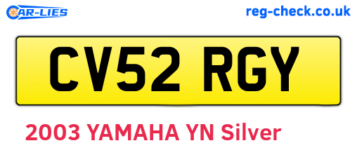CV52RGY are the vehicle registration plates.