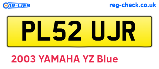 PL52UJR are the vehicle registration plates.