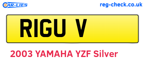 R1GUV are the vehicle registration plates.