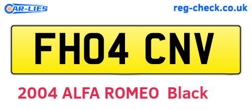 FH04CNV are the vehicle registration plates.