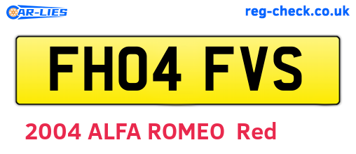 FH04FVS are the vehicle registration plates.