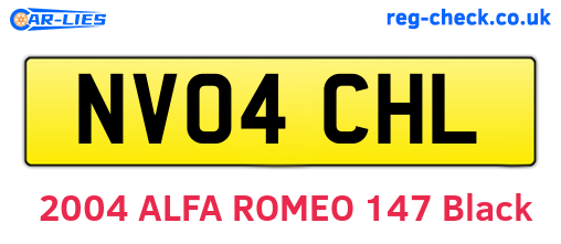 NV04CHL are the vehicle registration plates.