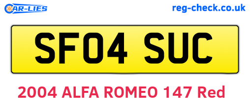 SF04SUC are the vehicle registration plates.