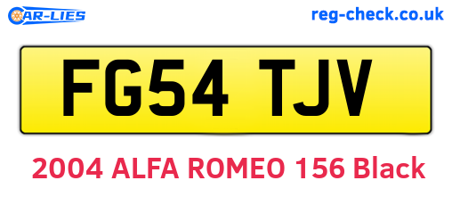 FG54TJV are the vehicle registration plates.