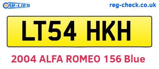 LT54HKH are the vehicle registration plates.
