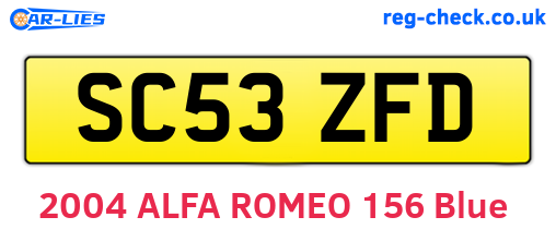SC53ZFD are the vehicle registration plates.