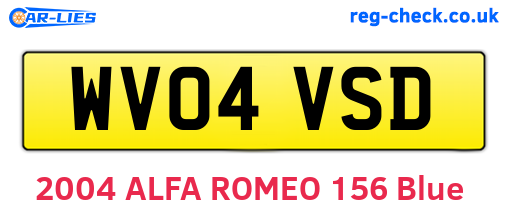 WV04VSD are the vehicle registration plates.