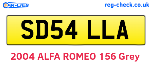 SD54LLA are the vehicle registration plates.