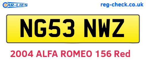 NG53NWZ are the vehicle registration plates.
