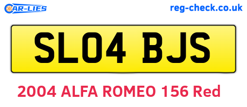 SL04BJS are the vehicle registration plates.