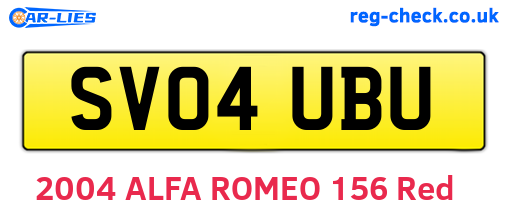SV04UBU are the vehicle registration plates.