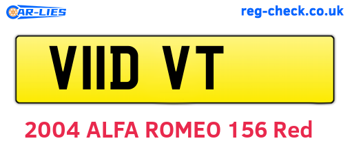 V11DVT are the vehicle registration plates.