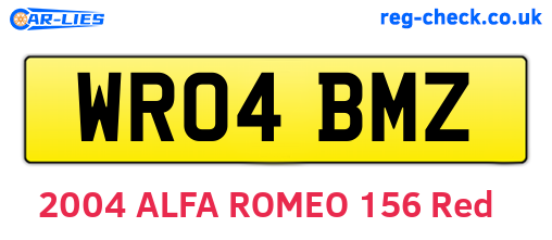 WR04BMZ are the vehicle registration plates.