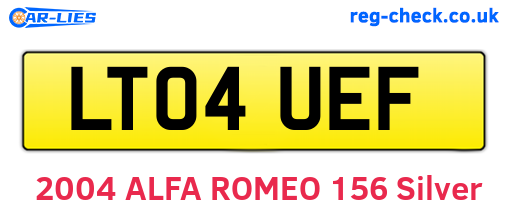 LT04UEF are the vehicle registration plates.