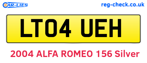LT04UEH are the vehicle registration plates.