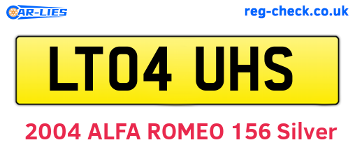 LT04UHS are the vehicle registration plates.