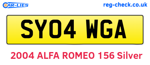 SY04WGA are the vehicle registration plates.