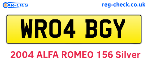 WR04BGY are the vehicle registration plates.