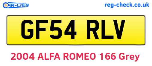 GF54RLV are the vehicle registration plates.