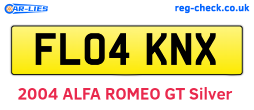 FL04KNX are the vehicle registration plates.