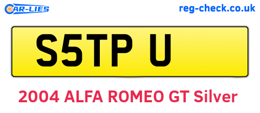 S5TPU are the vehicle registration plates.