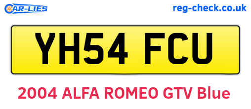 YH54FCU are the vehicle registration plates.