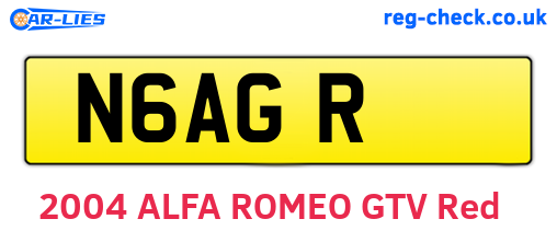 N6AGR are the vehicle registration plates.