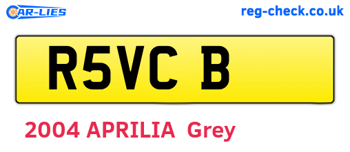 R5VCB are the vehicle registration plates.