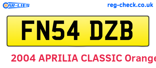 FN54DZB are the vehicle registration plates.