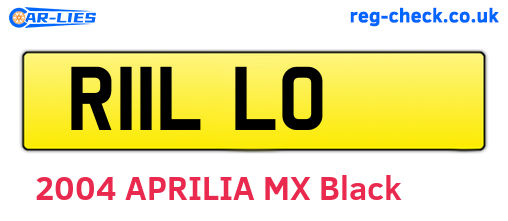 R11LLO are the vehicle registration plates.