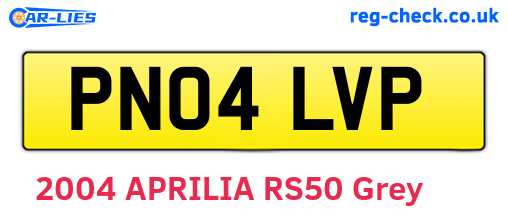 PN04LVP are the vehicle registration plates.