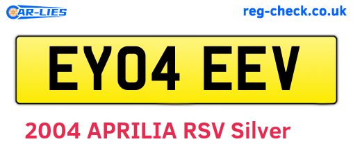 EY04EEV are the vehicle registration plates.