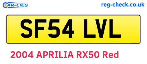 SF54LVL are the vehicle registration plates.