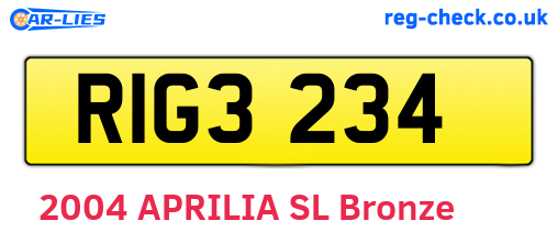 RIG3234 are the vehicle registration plates.