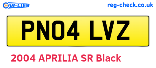 PN04LVZ are the vehicle registration plates.