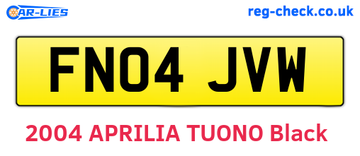 FN04JVW are the vehicle registration plates.
