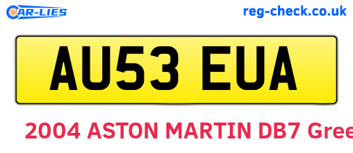 AU53EUA are the vehicle registration plates.