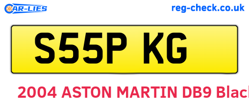 S55PKG are the vehicle registration plates.