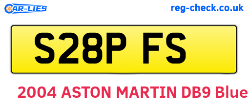 S28PFS are the vehicle registration plates.