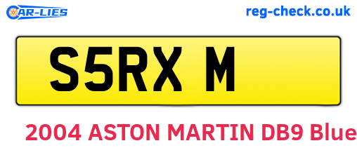S5RXM are the vehicle registration plates.