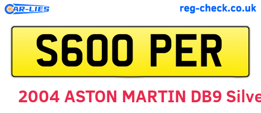 S600PER are the vehicle registration plates.