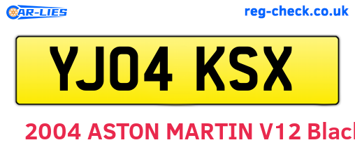YJ04KSX are the vehicle registration plates.