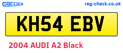 KH54EBV are the vehicle registration plates.