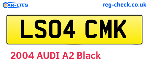 LS04CMK are the vehicle registration plates.