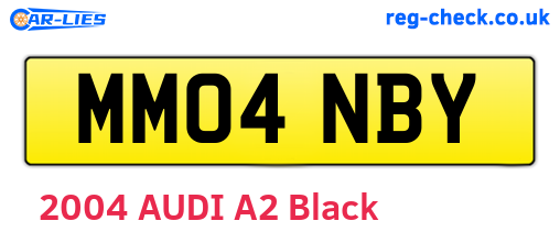 MM04NBY are the vehicle registration plates.