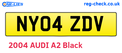NY04ZDV are the vehicle registration plates.