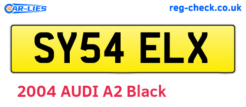 SY54ELX are the vehicle registration plates.